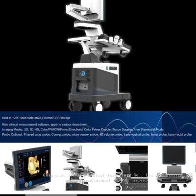 Trolley Color Ultrasound Machine, Cart Color Doppler，4D Color Ultrasound photo-3