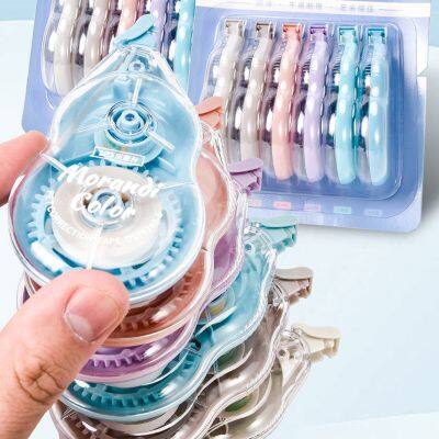 Big Capacity Whiteout Tape 6pcs in One Blister Card 72m Long Tape Trendy Correction Tape photo-2