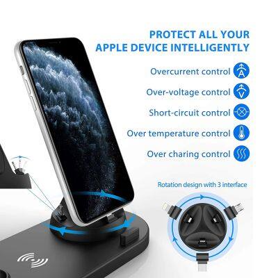 3 in 1 Wireless Charger Charging Stations Wireless Charger Stand 4-in-1 Charging Station Charger Wireless photo-4