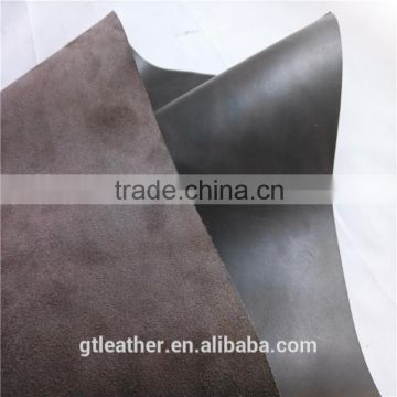 Genuine pull up cow split guangzhou leather factory