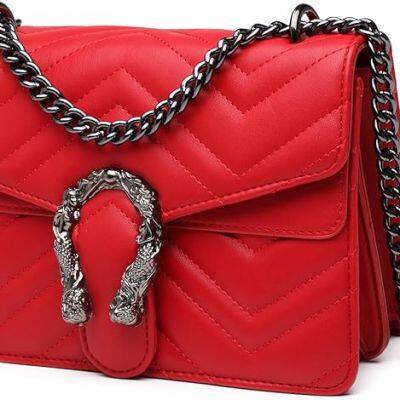 Crossbody Bags Snake Printed Clutch Purses Leather Chain Shoulder Bags Evening Handbags
