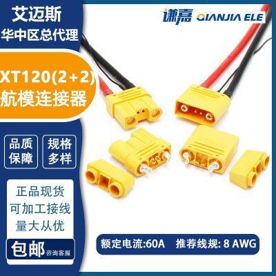 Amass 60A XT120 With 2 Signal Pins High Current Battery Connectors