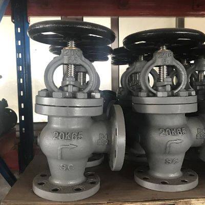 20k Marine Jis Cast Steel Flange Right-angle Globe Valve, Type bj Jis F7314, With Classification Society Certificate photo-3