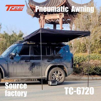 Car Side Pneumatic Awning, SUV Car Canopy Tent, Outdoor Camping, Aluminum Alloy Oxford Cloth, Rain Proof Sunshade photo-4