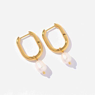 Tarnish Resistant Gold Plated Stainless Steel Earrings Waterproof Fashion Jewelry