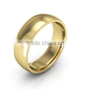 14K Yellow Gold men's and women's plain wedding rings