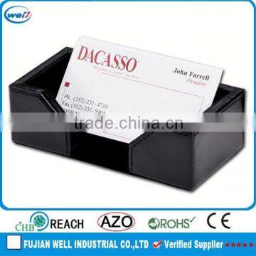 Black Personalized PU Leather Convenience Business Card Holder