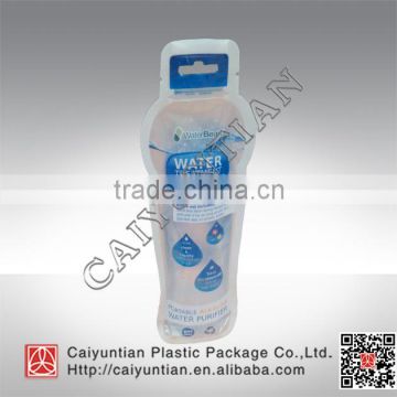 Printed brand water reclosable pleastic bag /12 oz liquid pouch