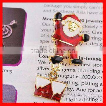 fashion custom Christmas crystal brooches rhinestone