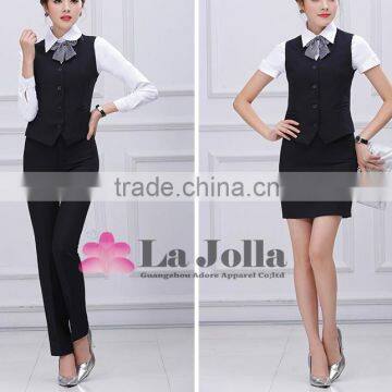 Custom Order!!! Japan Office Lady Uniform (short Skirt or Long Pants) Hotel Uniform for Waitress photo-2