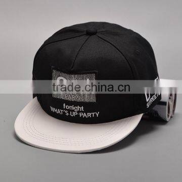 Fashion Cool GO ! Applique Men Women Embroidery Flat Leather Brim Snapback Custom