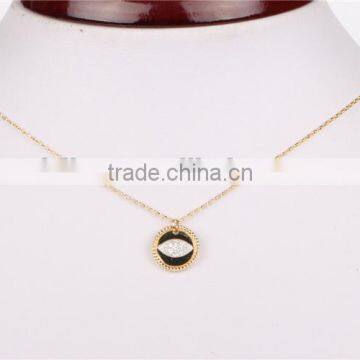 Cheap Jewellry Eyes Shape Pendant Small 925 Silver Pendant With Black and White Enamel Pendant photo-3