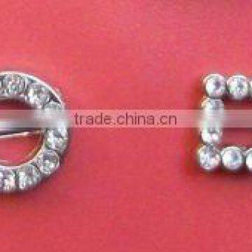 4mm strap round/square rhinestone buckle