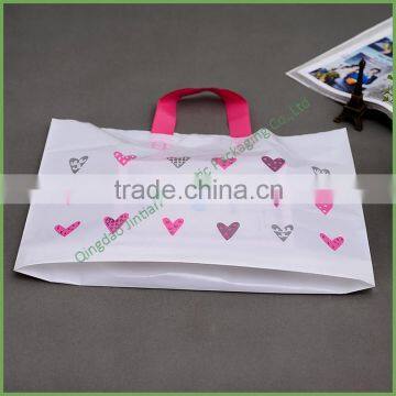 Custom Printed Square Bottom Plastic Garment Bags with Handle