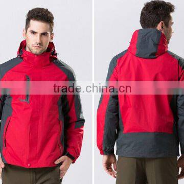 two tone color winter 3 in 1 jacket wholesale waterproof men parka jacket custom