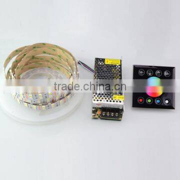 16.4FT Double Row 5050 RGB LED Strip 5M 600 Led SMD Led Fleible Light Ribbon Tape & DC 12V 10A Power & 86bo Dimmer Controller photo-3