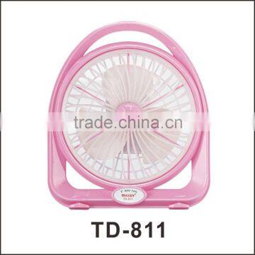 Non-noise Home and Office Use 12V 8inch Emergency Mini Fan Rechargeable Clip Fan with One Year Warranty