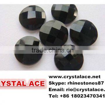 Black cutting facets epoxy rhinestone hot fix epoxy rhinestone