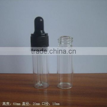 10m clear glass vial with dropper for Lab