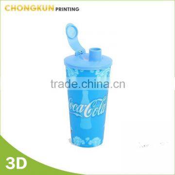 Widely Use Fashion Design and Good Price 3D Customized Lenticular Plastic Cup With Lid And Straw