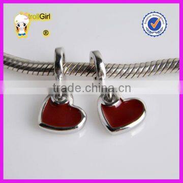 Jewelry On Line 925 Sterling Silver Enamel Heart European Charm Beads