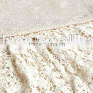 2016 Autumn Short Sleeve Pullover Lace Bottom Sweaters for Lady Supplier's Choice