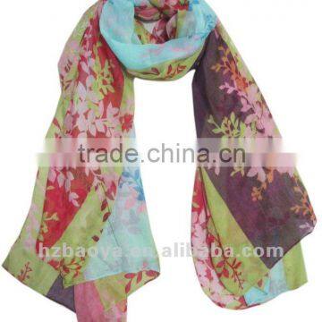 Hot fashion colorful flower printing women hijab scarves