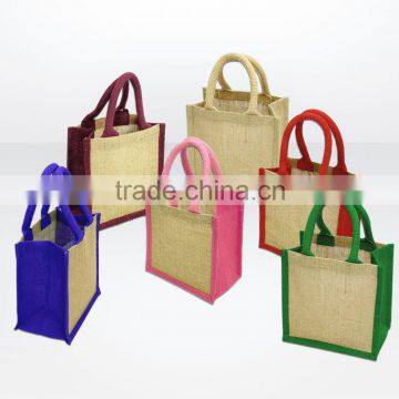 2013 Fashion promotion print colored jute bag