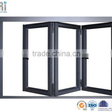 Aluminum folding casement window