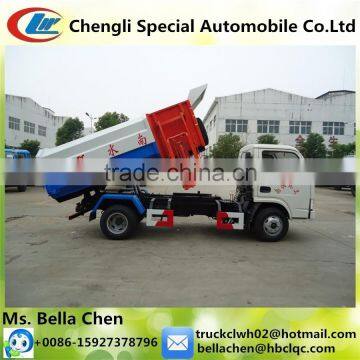 Brands of garbage trucks, DONGFENG 3-5 tons side load garbage truck sale