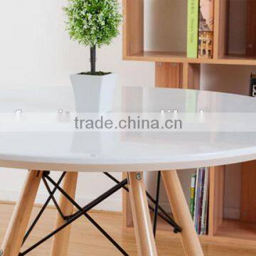 Modern Living Room Furniture PP Plastic Table With Wooden Legs photo-4