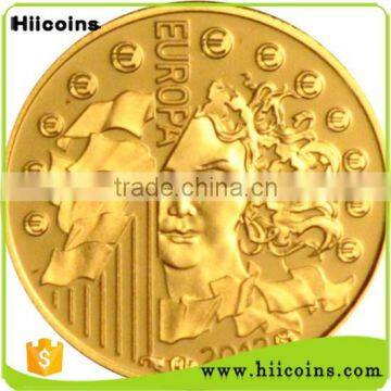 gold custom metal coins making supplier