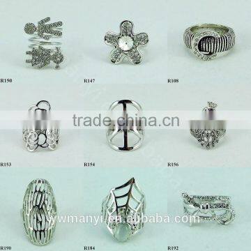 Wholesale Lots Fashion Silver Finger Girl and Boy Thin Silver Ring R0150 photo-3