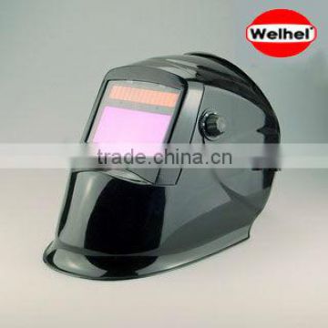 Welding helmet auto darkening solar