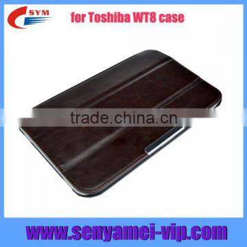 Smart Cover Leather Case for Toshiba WT8 with Magnetic Closure