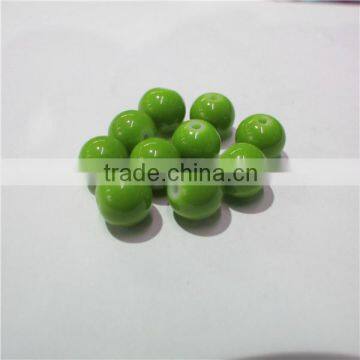 10mm cheap round neon stone color glass beads diy SCB032