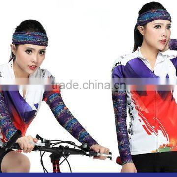 top quality digital printing sun protection anti UV rays cool seamless cycling arm sleeve