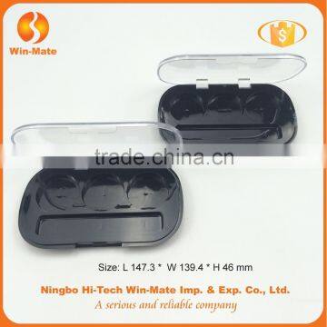 Injection Clear Lid PS Plastic 3 Color Eyeshadow Case photo-3