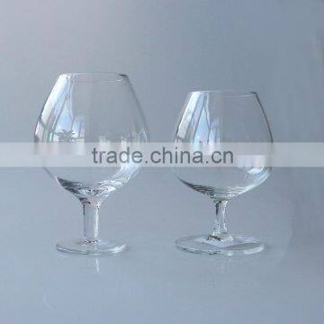 Customized size clear transparent set of 2 brandy cognac glass cup relax hybrid in stocks crystal model