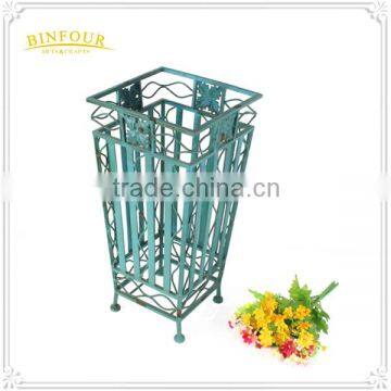 wrought iron blue umbrella stand holder home decoration