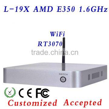 AMD Fusion E350 Dual-core 1.6Ghz MINI PC / HTPC / NETTOP / XCY L-19X THIN CLIENT support WIFI HDMI