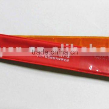 reflective PVC snap wristband, snap on bracleraiced