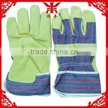 split leather work gloves