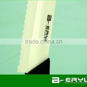 BERYL 6pcs Set , 3"+4"+5"+6" Bread Knife+peeler+Knife Holder Ceramic Knife Sets With Color Box, Straight Handle,White Blade photo-4