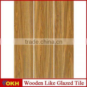 wood like tile flooring/Glazed tile 2015 Hot Sale