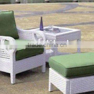 outdoor high back rattan chair weaven flower thickness cushion