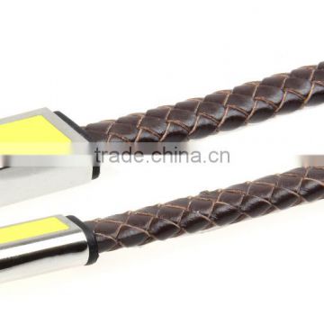 MFI Certified Charge & Sync Flat Bonded Leather Cable