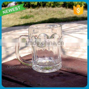 2015hot sales unique design milk cup high quality milk glass cup drinking milk glass cup with handle coffee glass cup