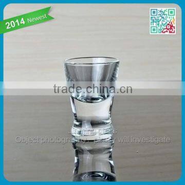 Nice hot selling vodka shot glasses cup Hot Thick Bottom mini Glass shot Cup