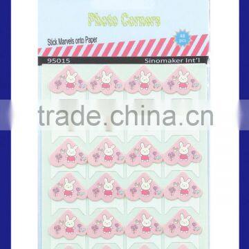 DIY factory directly sale custom PVC scrapbook photo corner sticker